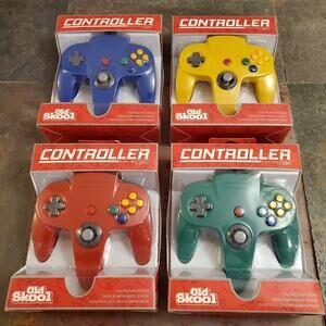 4 N64 Controllers - 4 Colors Bundle (NEW) - Red Green Blue Yellow - Nintendo